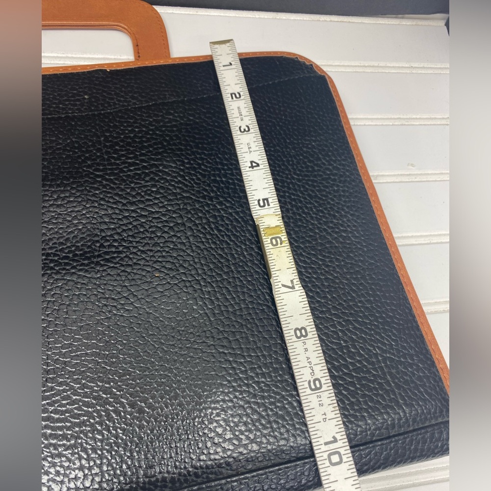 Dooney & Bourke Black Pebbled Leather Portfolio Briefcase - Picture 15 of 17